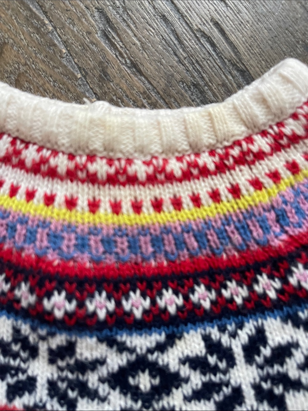 Old Navy Cream Fair Isle Knit Baby Sweater Legging Set 3-6M - Picture 5 of 5